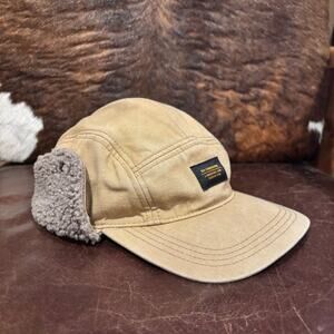 REI Farlands Canvas Fleece Lined Ear Flap Trapper Hat, Small/Medium